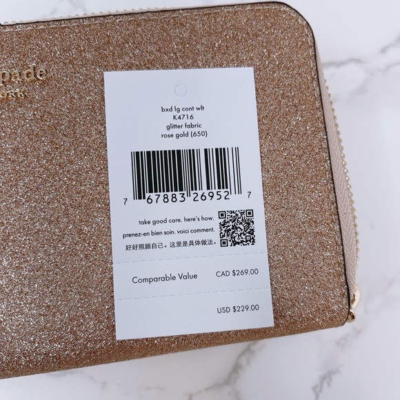 Kate Spade Glitter Fabric Wallet - Picture 11 of 11